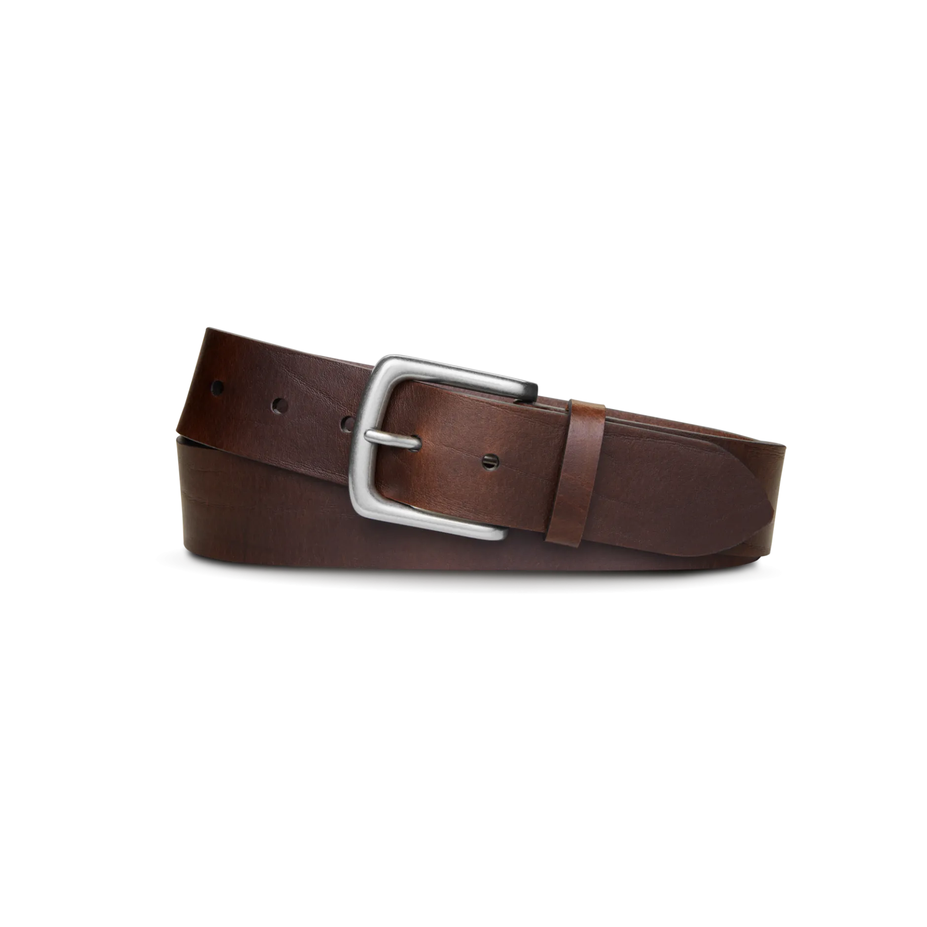 Discount Shinola 1 1/2" Essential Belt Natural Leather Dark Brown