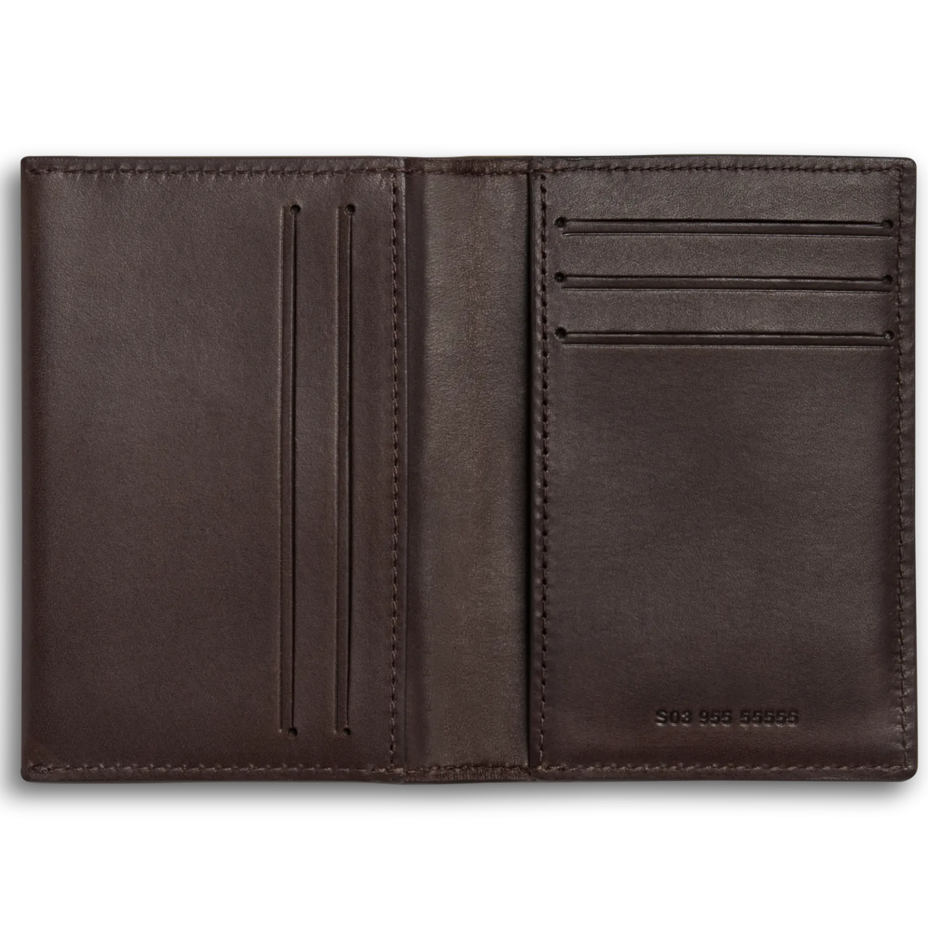 Shinola Folded Card Holder Wallet Dark Brown