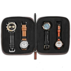 Best Shinola Four Watch Travel Case Medium Brown