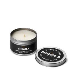 New Shinola Hand Poured 4oz Travel Candle Hotel