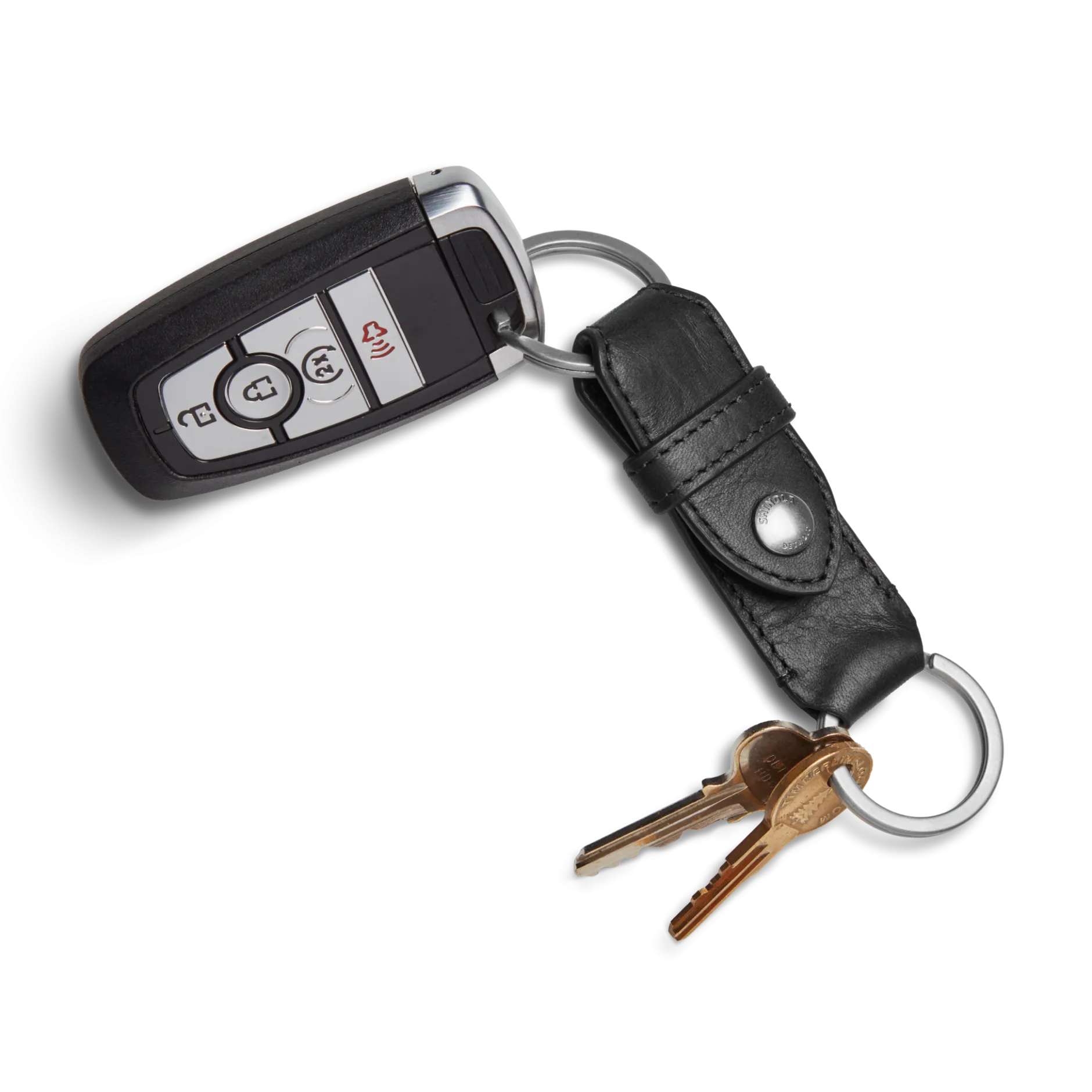 Best Shinola Leather Valet Key Fob Black