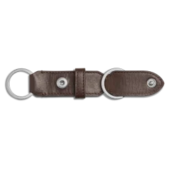 Discount Shinola Leather Valet Key Fob Dark Brown