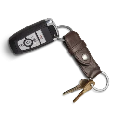 Discount Shinola Leather Valet Key Fob Dark Brown