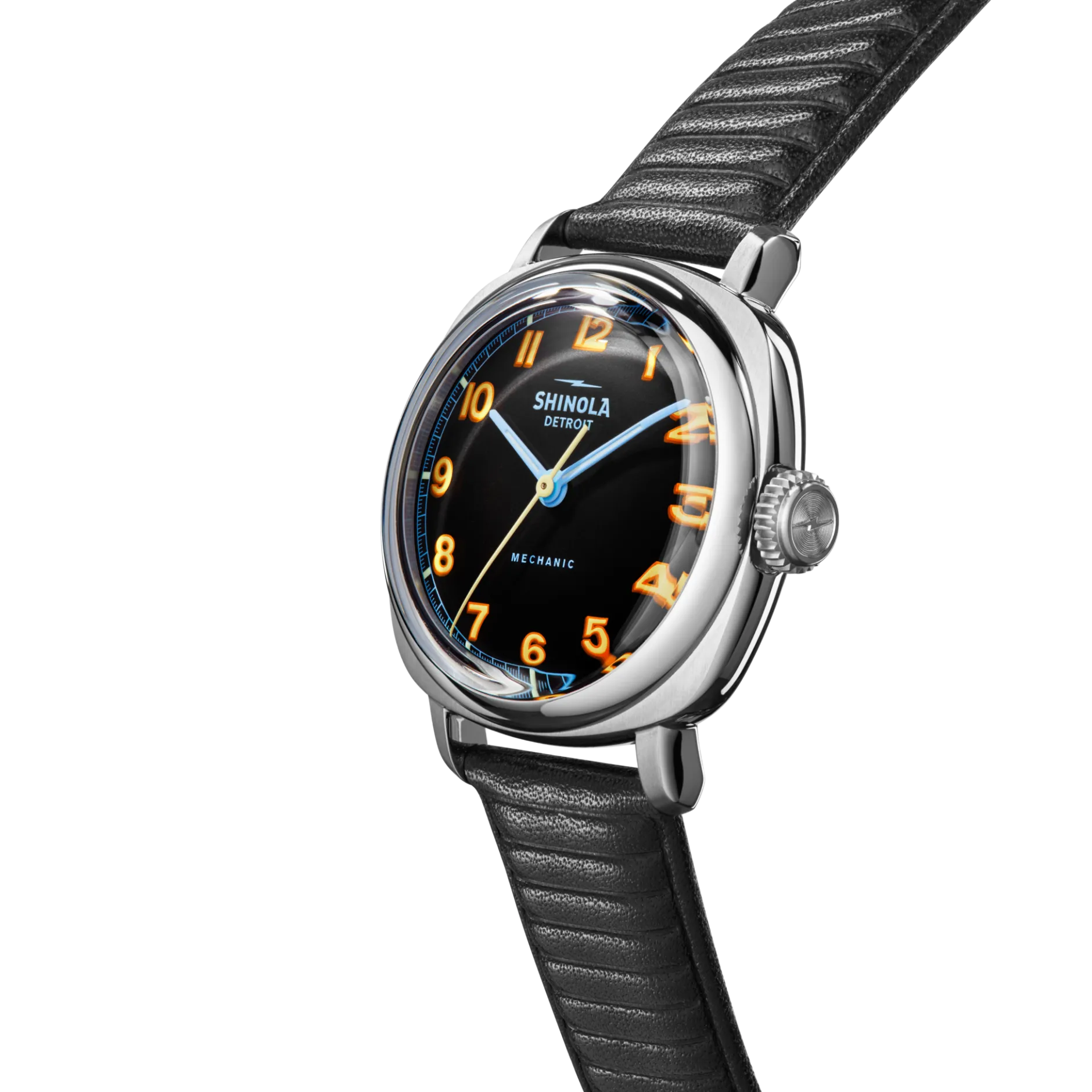 Outlet Shinola Mechanic Watch Black/Orange