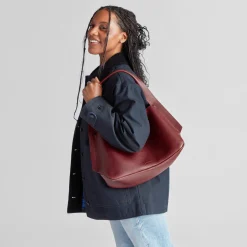 Outlet Shinola Medium Derby Shoulder Bag Ruby