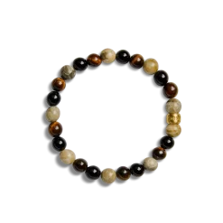 Shinola 8mm Beaded Bracelet Multi Stone