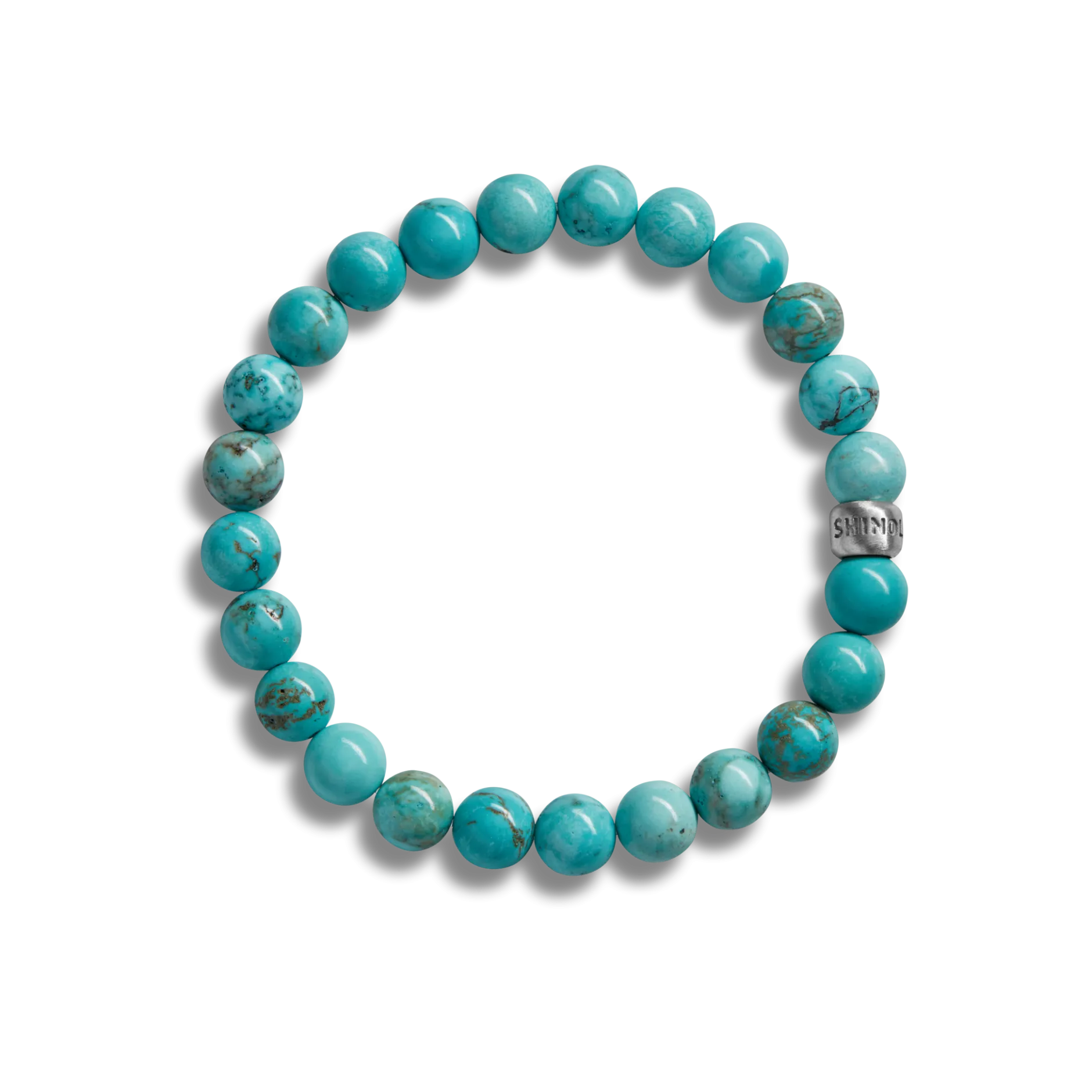 New Shinola 8mm Beaded Bracelet Turquoise