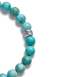 New Shinola 8mm Beaded Bracelet Turquoise