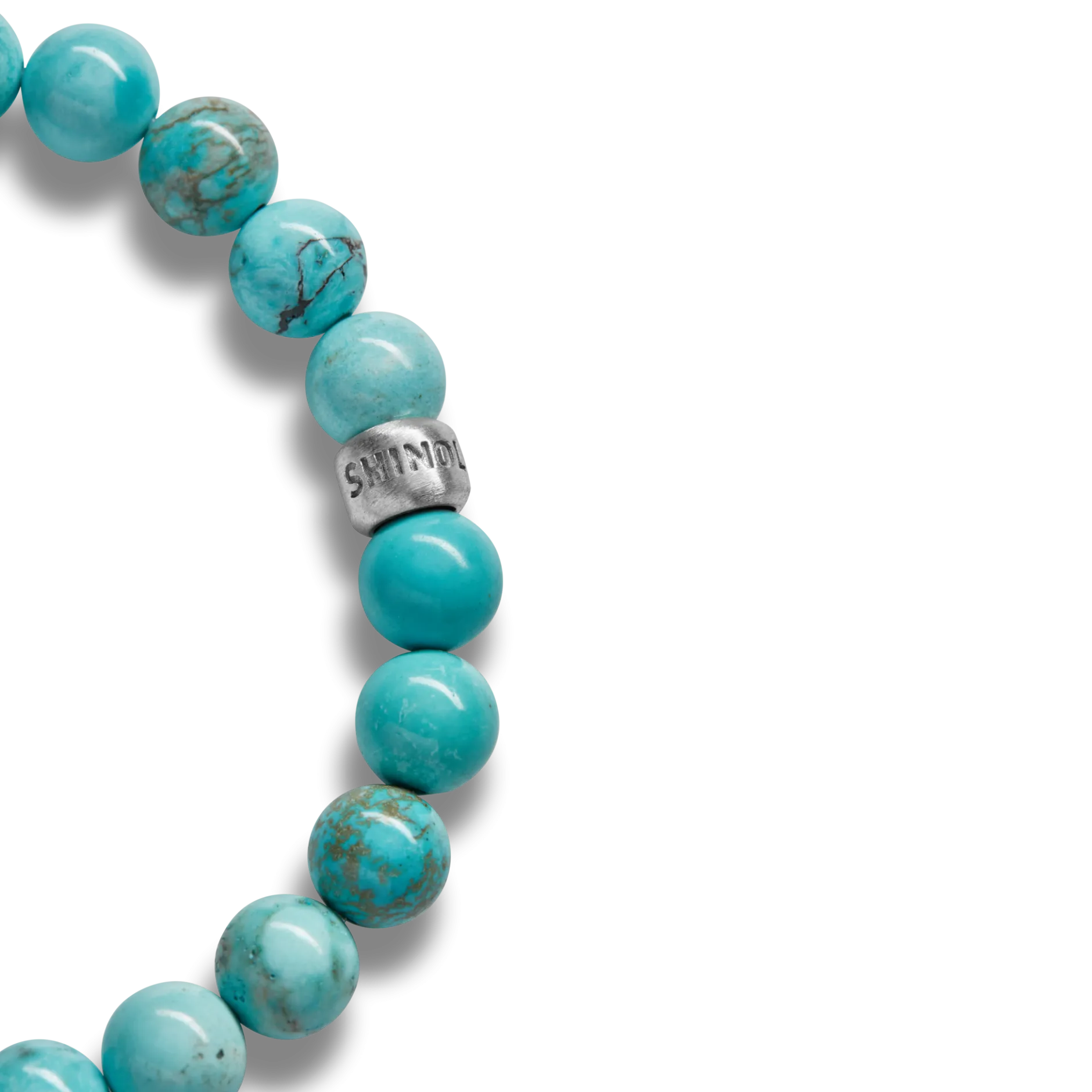 New Shinola 8mm Beaded Bracelet Turquoise