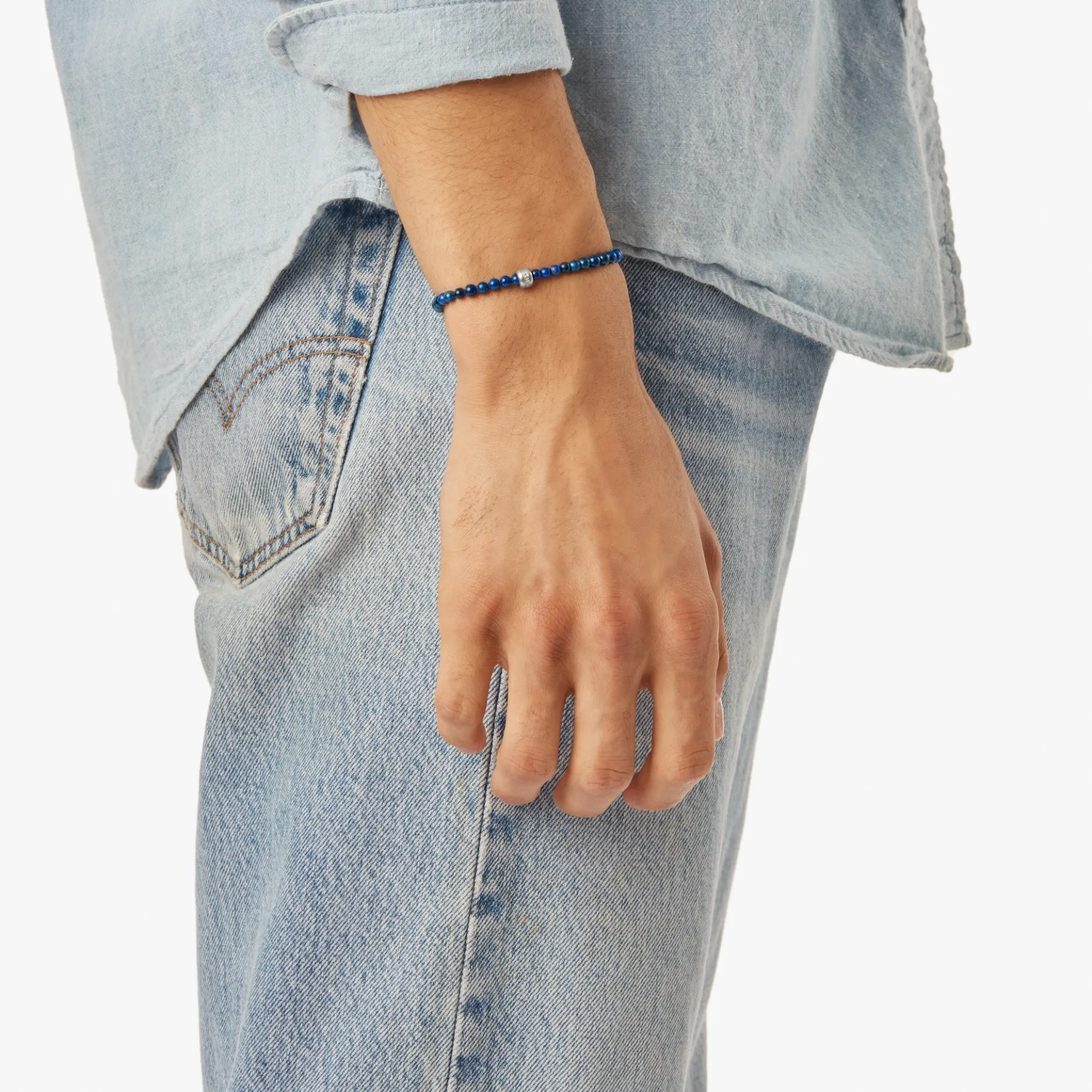 Sale Shinola 4mm Beaded Lapis Bracelet