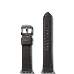 New Shinola 20mm Black Leather Apple Watch Strap
