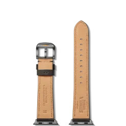 New Shinola 20mm Black Leather Apple Watch Strap