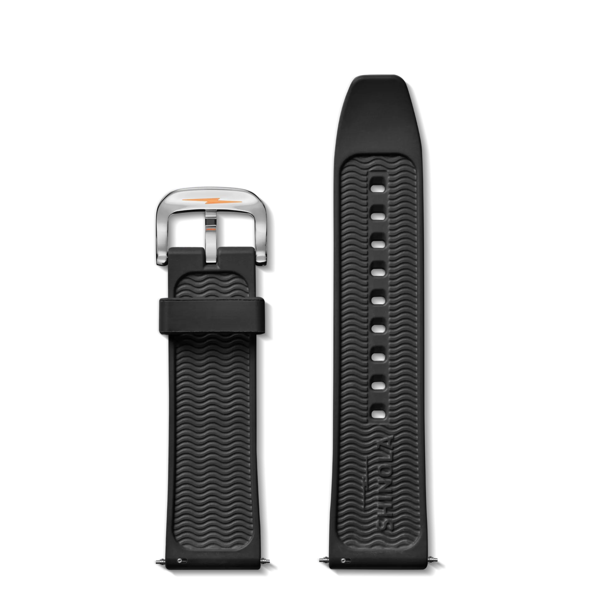 Best Shinola 24mm Black Rubber Watch Strap