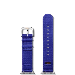 Shinola 20mm Cobalt Blue Split Nylon Apple Watch Strap