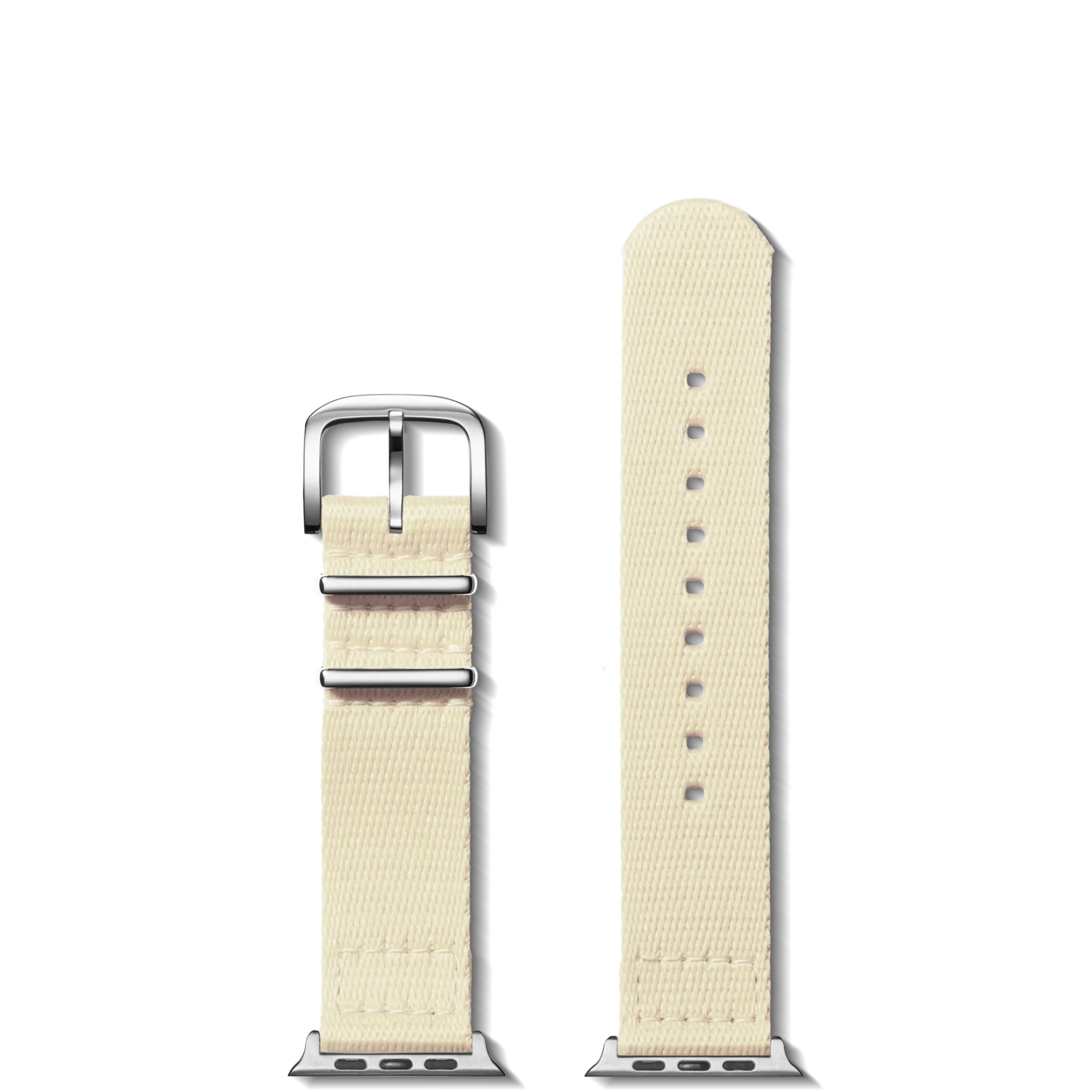 New Shinola 20mm Cream Split Nylon Apple Watch Strap