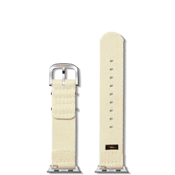 New Shinola 20mm Cream Split Nylon Apple Watch Strap