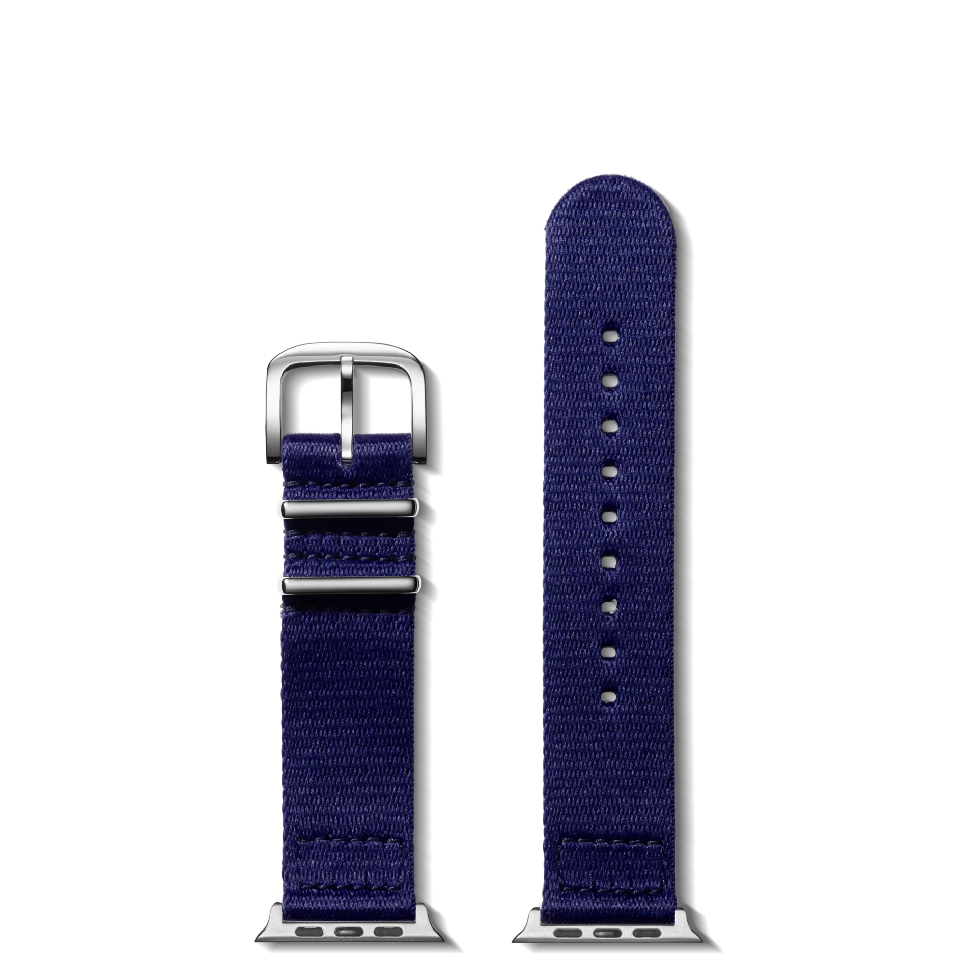 New Shinola 20mm Dark Navy Split Nylon Apple Watch Strap