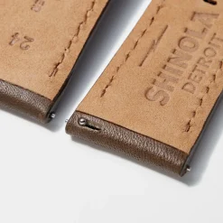 New Shinola 24mm Dark Nut Brown Leather Watch Strap