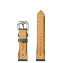 New Shinola 20mm Green Leather Watch Strap Forest