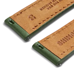 New Shinola 20mm Green Leather Watch Strap Forest