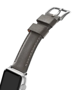 Best Shinola 20mm Heather Gray Leather Apple Watch Strap