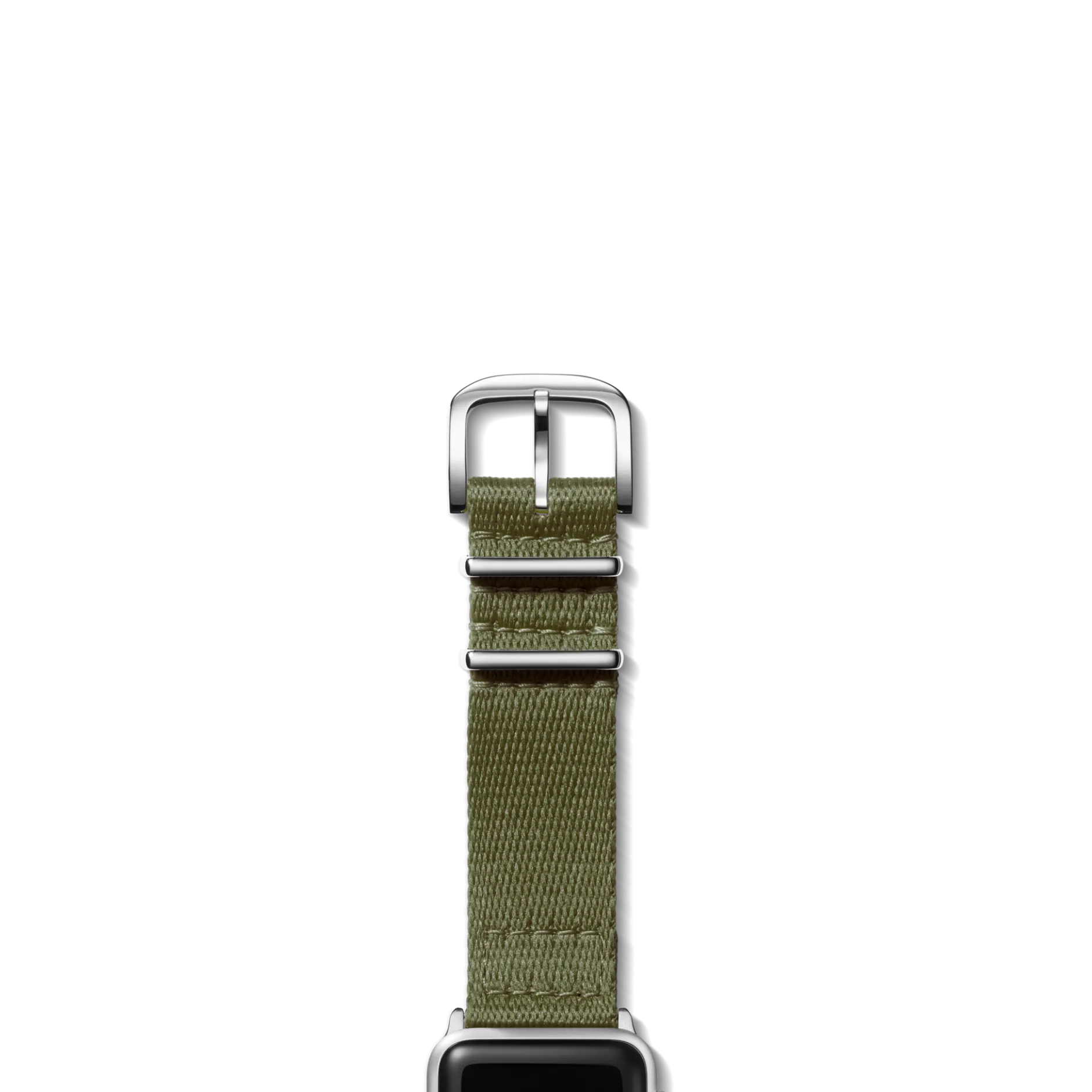 New Shinola 20mm Khaki Split Nylon Apple Watch Strap