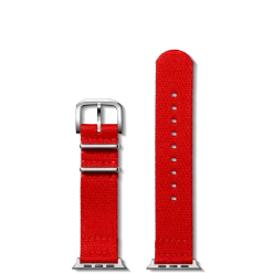 Shinola 20mm Red Split Nylon Apple Watch Strap