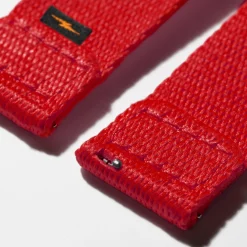 Shinola 20mm Red Split Nylon Apple Watch Strap