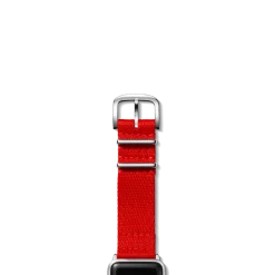 Shinola 20mm Red Split Nylon Apple Watch Strap