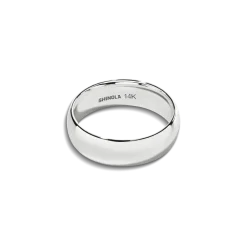 Clearance Shinola 6mm Round Band White Gold