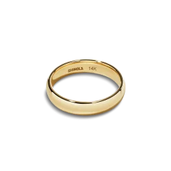 Shinola 4mm Round Band Yellow Gold