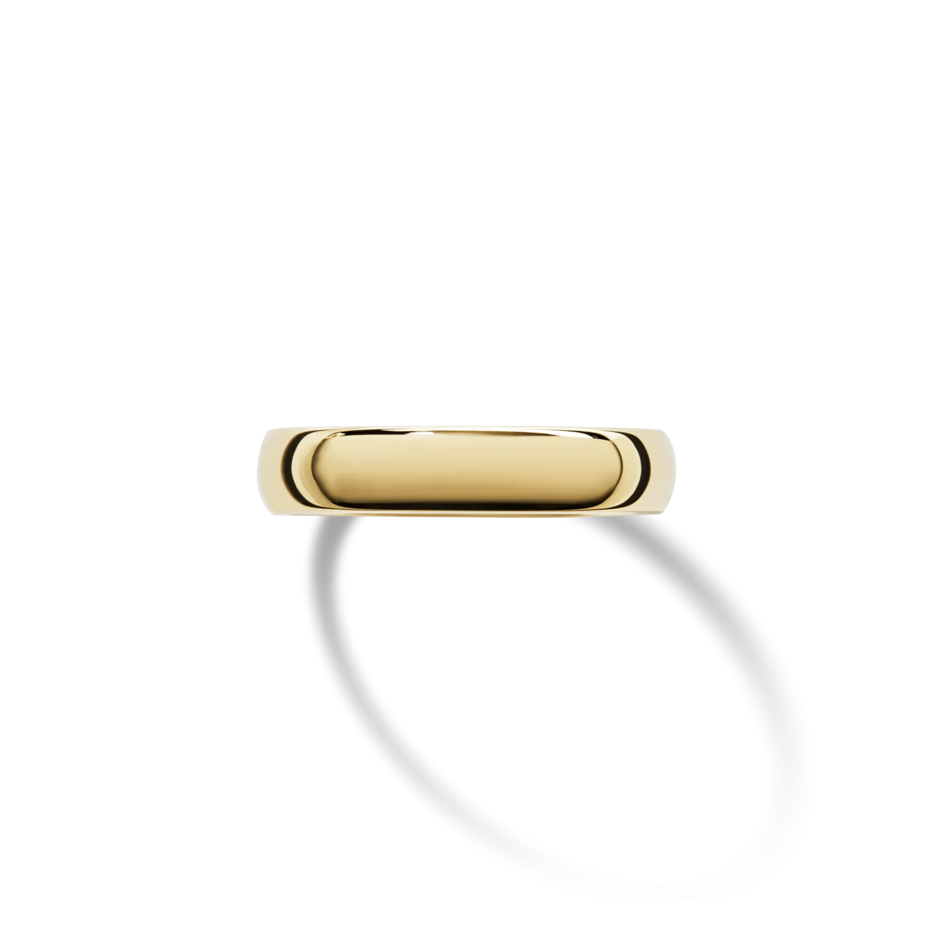Shinola 4mm Round Band Yellow Gold