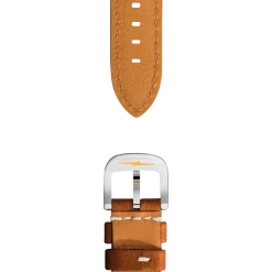Shinola 20mm Tan Leather Watch Strap Tan & White
