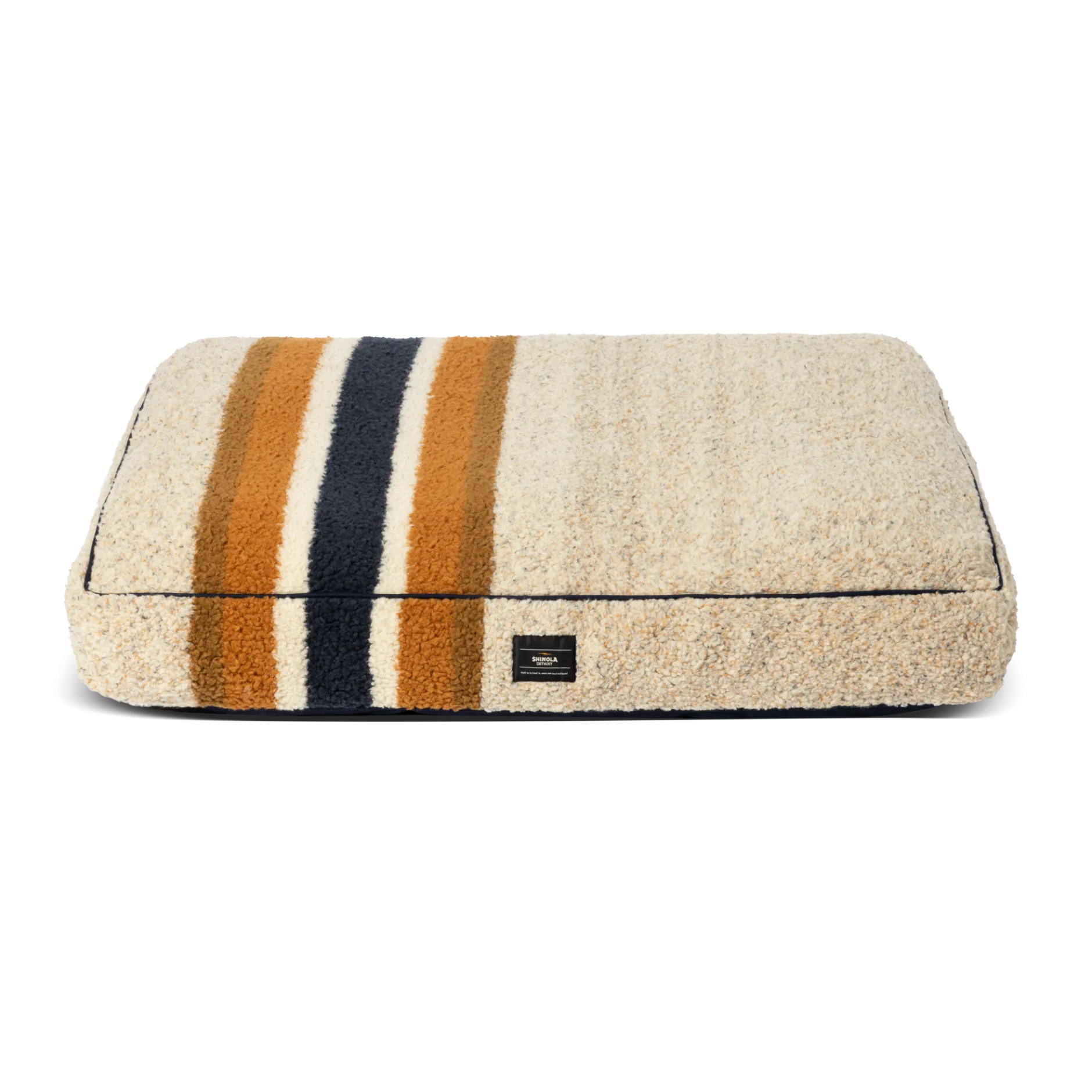 Shinola Napper Pillow Dog Bed Oat Stripe
