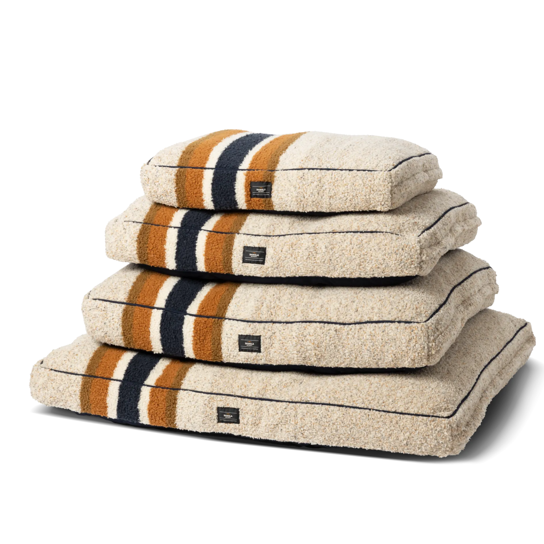 Shinola Napper Pillow Dog Bed Oat Stripe