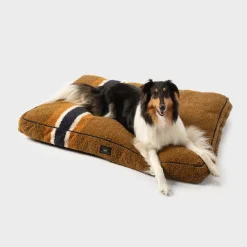 Shinola Napper Pillow Dog Bed Oat Stripe
