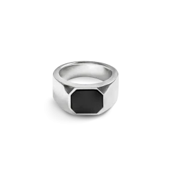 Shinola Octagonal Signet Ring Onyx