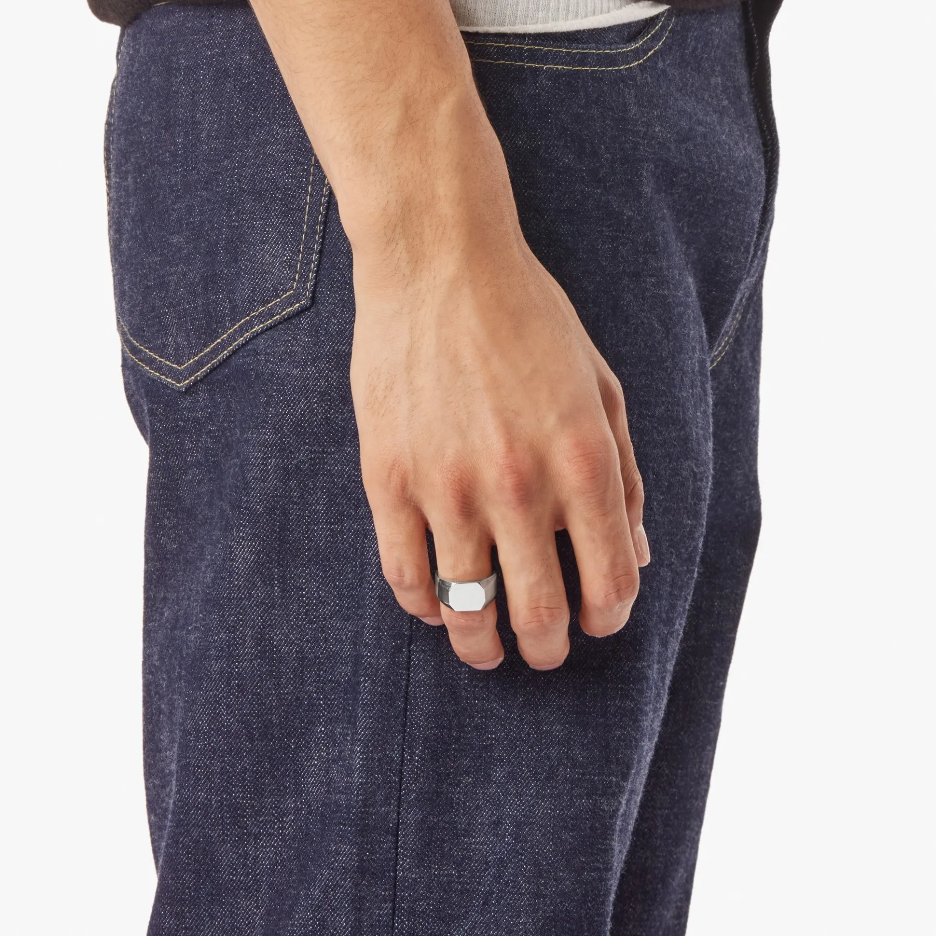 Shinola Octagonal Signet Ring Sterling Silver