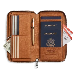 New Shinola Organizer Wallet Tan