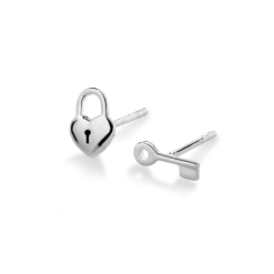 Discount Shinola Petite Heart and Lock Earrings
