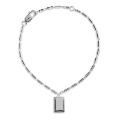Online Shinola Petite Rectangular Tag Chain Bracelet