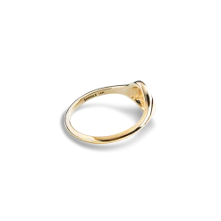 Hot Shinola Petite Round Signet Ring 14K Gold