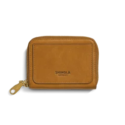 Outlet Shinola Pocket Small Zip Around Wallet Tan