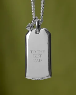 Discount Shinola Ribbed Tag Necklace