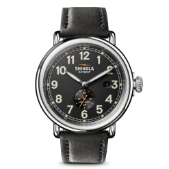 Discount Shinola Runwell Automatic Watch Black Leather