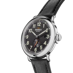 Discount Shinola Runwell Automatic Watch Black Leather