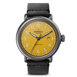 Shinola Runwell Automatic Watch Ochre