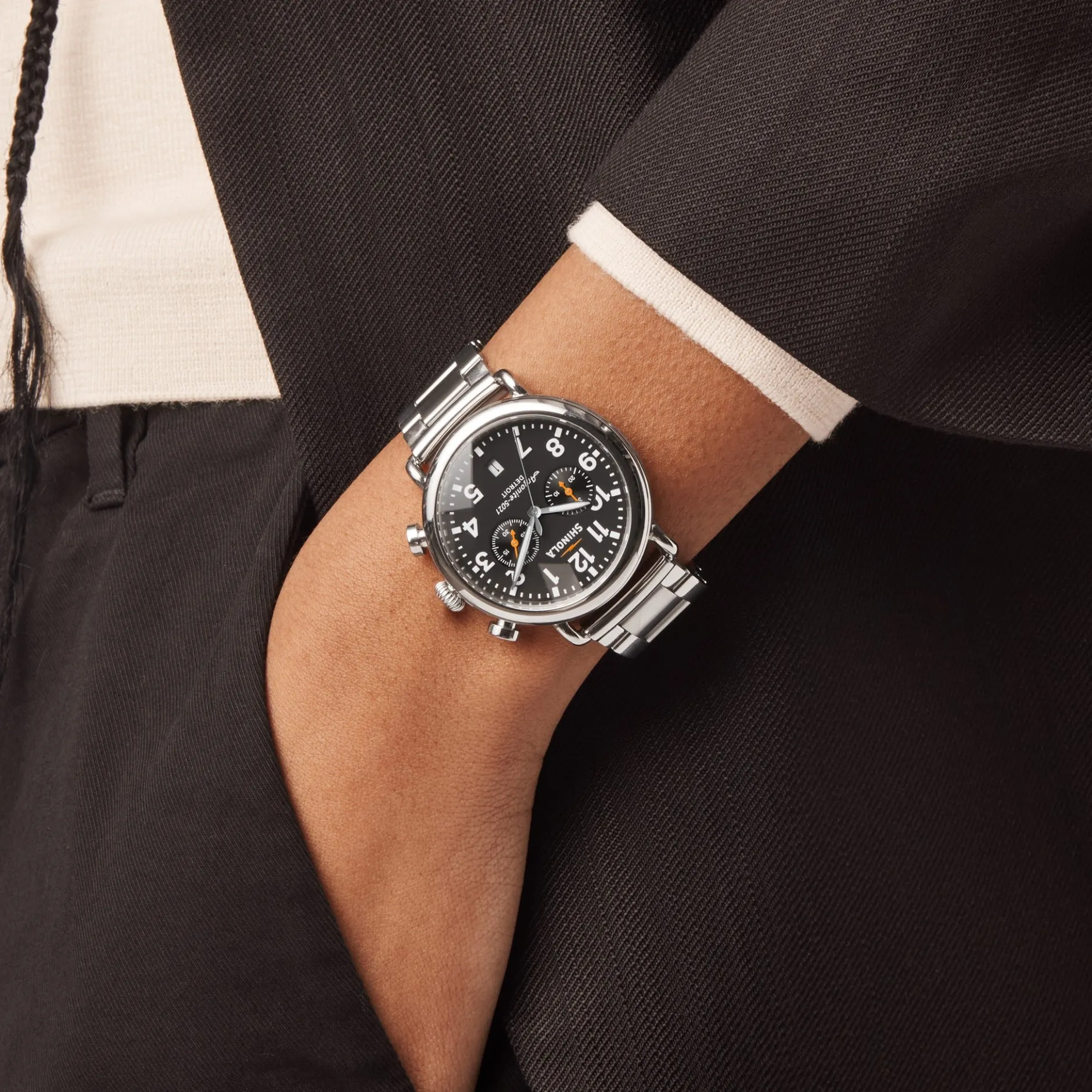 Outlet Shinola Runwell Chronograph Watch Black