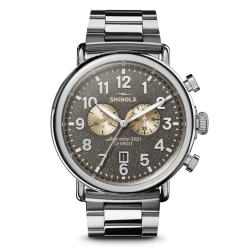 New Shinola Runwell Chronograph Watch Cool Gray
