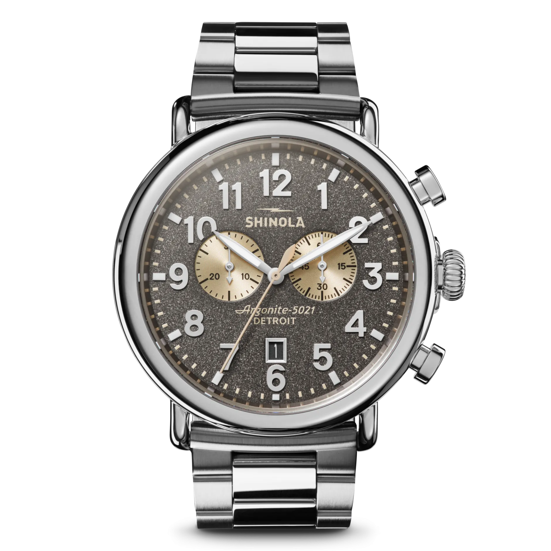 New Shinola Runwell Chronograph Watch Cool Gray